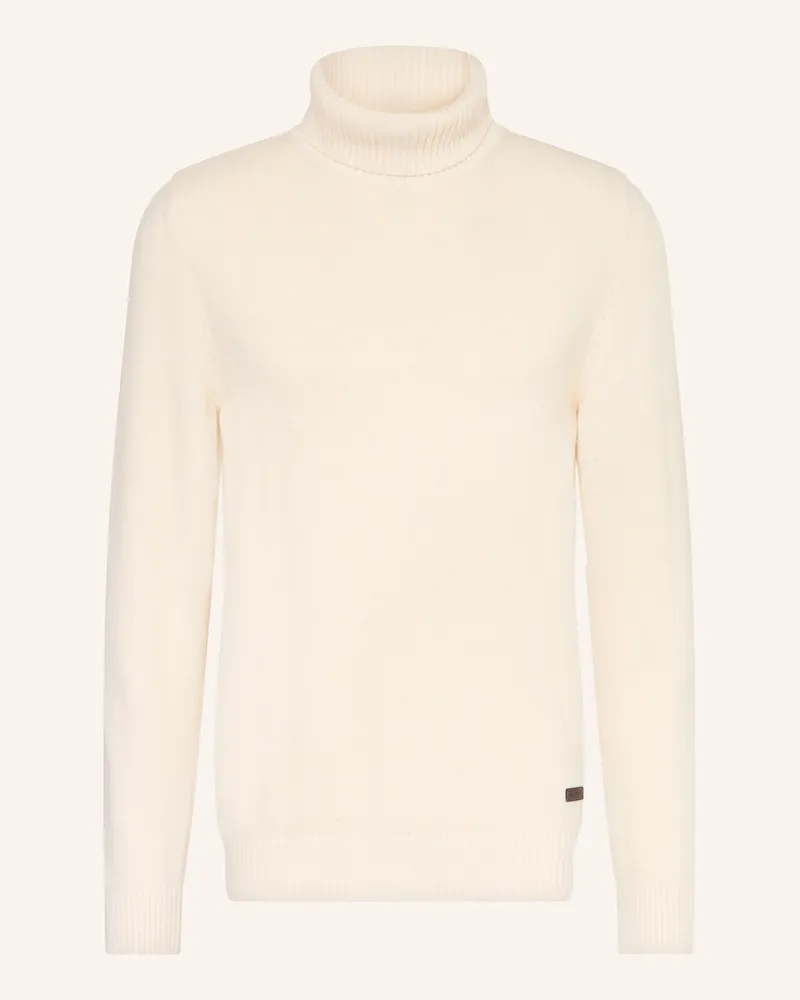 Barbour Rollkragenpullover weiss Creme