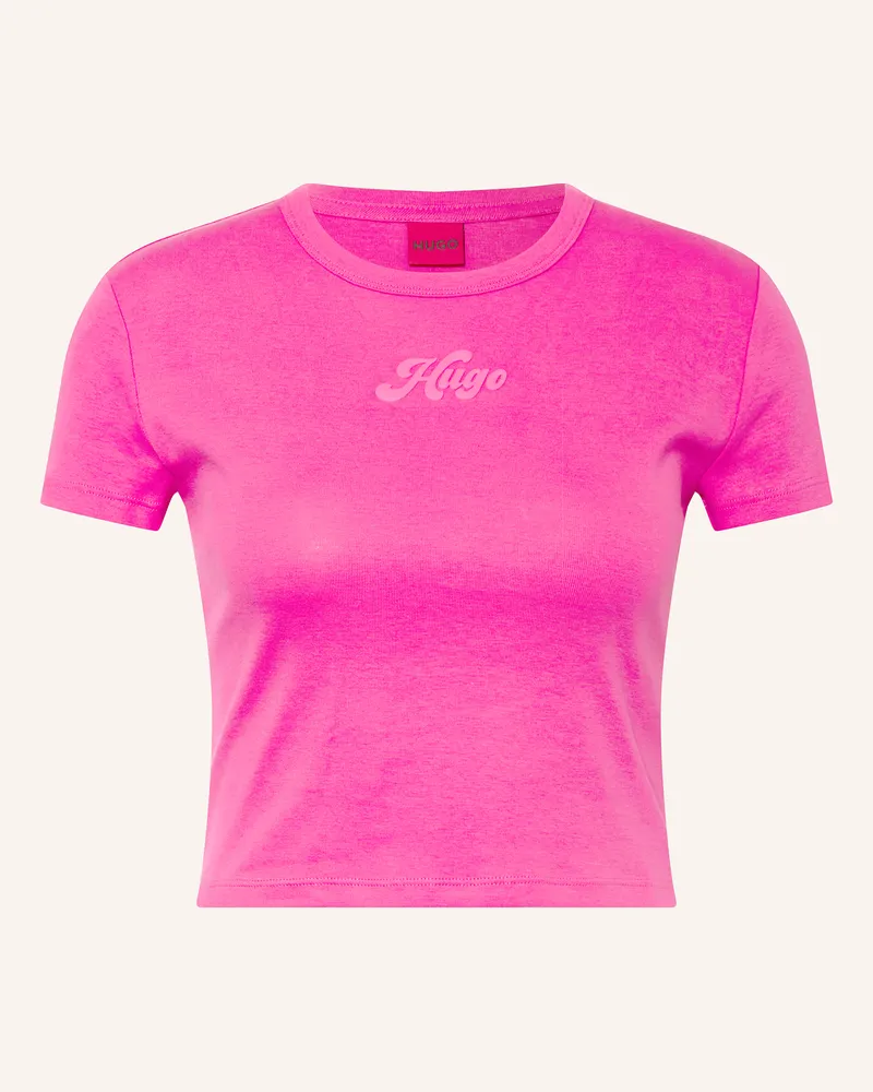 HUGO BOSS Cropped-Shirt DELANOR Pink