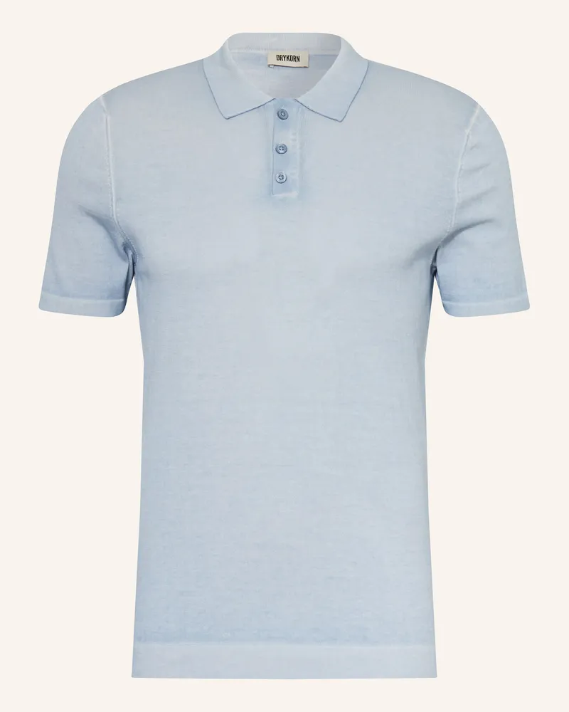 Drykorn Strick-Poloshirt Triton blau Hellblau