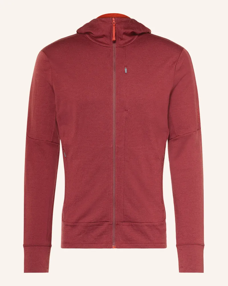 Icebreaker Midlayer-Jacke Merino 260 Quantum Iv rot Dunkelrot