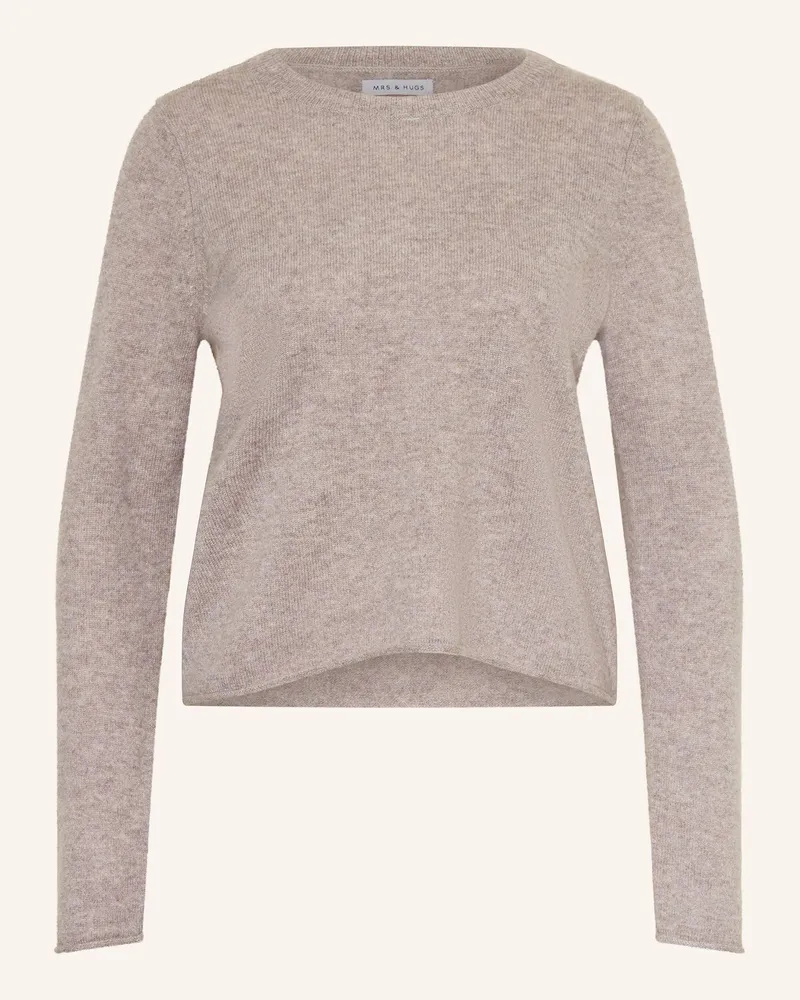 Mrs & HUGS Cashmere-Pullover Beige