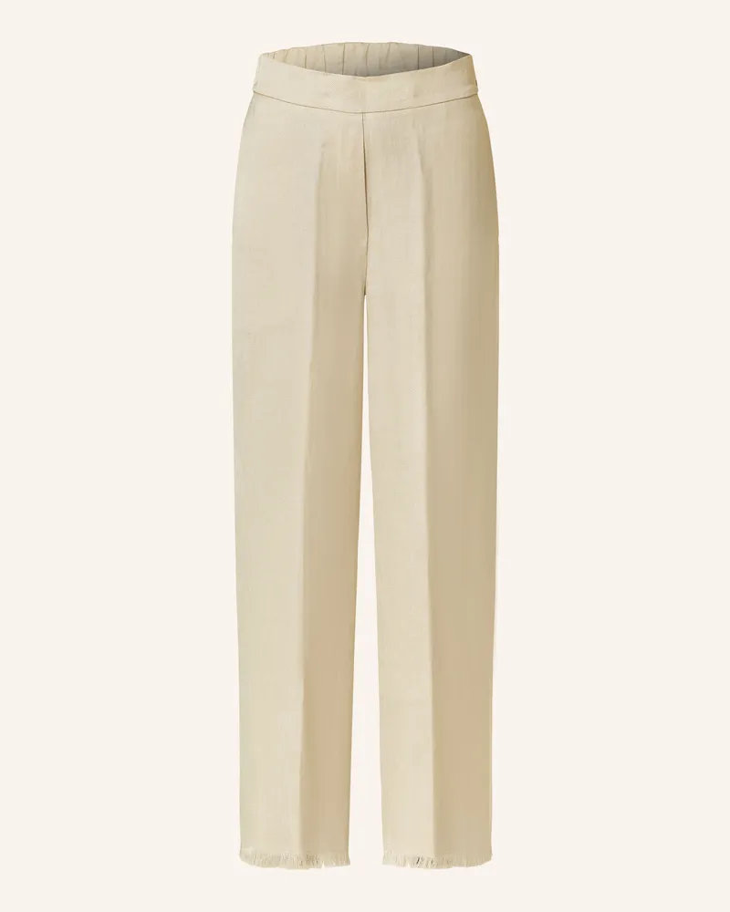 Antonelli Firenze Marlenehose Torres Mit Leinen beige Beige