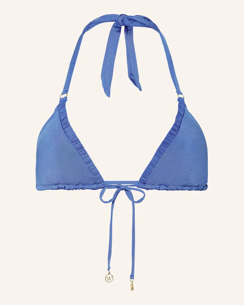 watercult Triangel-Bikini-Top Shimmering Solids lila Blau