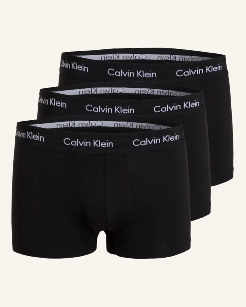 Calvin Klein 3er-Pack Boxershorts Cotton Stretch silber Schwarz