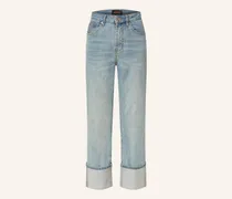 Straight Jeans mit Schmucksteinen