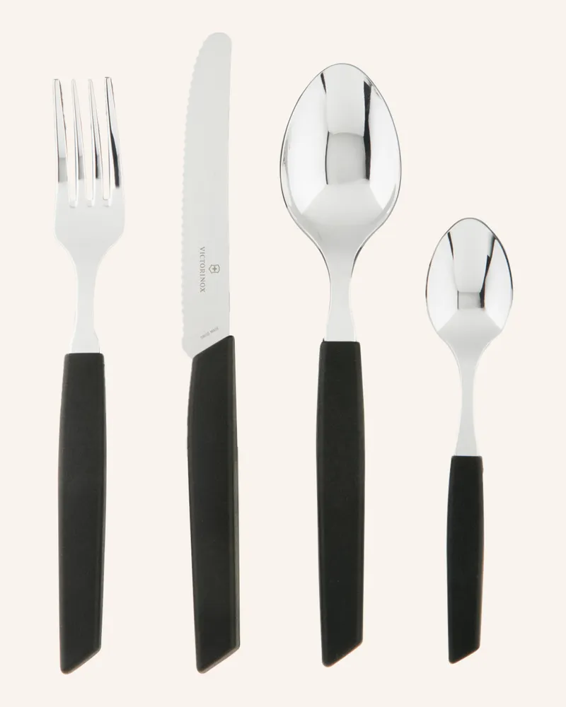 Victorinox 24-Tlg. Besteck-Set Swiss Modern schwarz Schwarz
