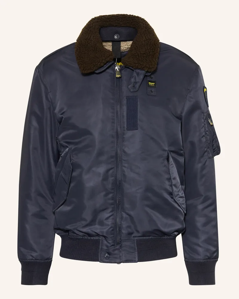 Blauer Blouson MARSHALL mit DUPONT™ SORONA®-Isolierung Dunkelblau