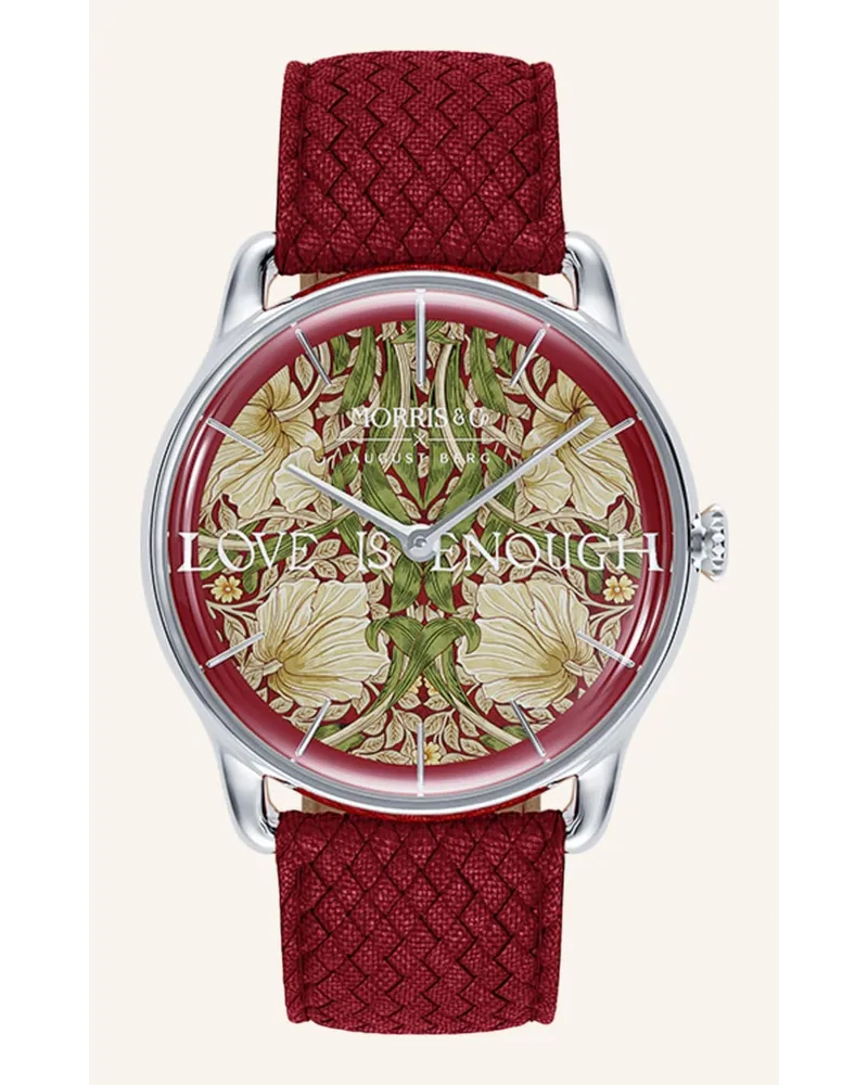 August Berg Armbanduhr Morris & Co Rot