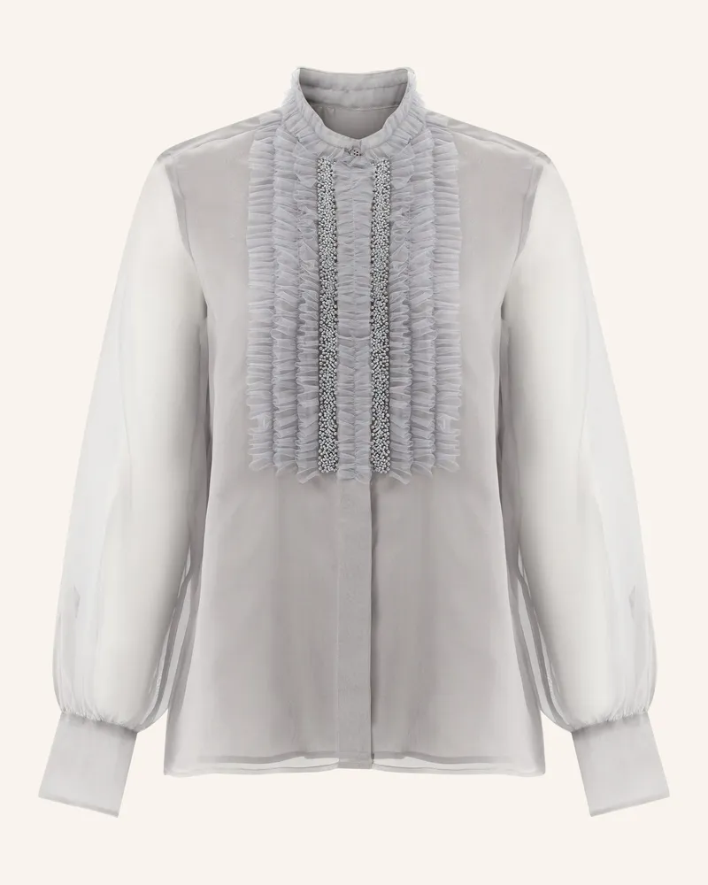 van Laack Bluse Modern Fit Grau