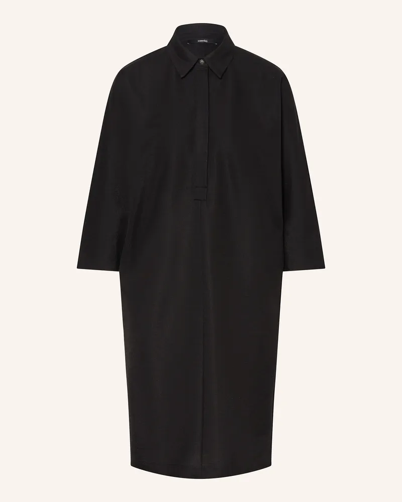 someday. Hemdblusenkleid QUIRVE mit 3/4-Arm Schwarz
