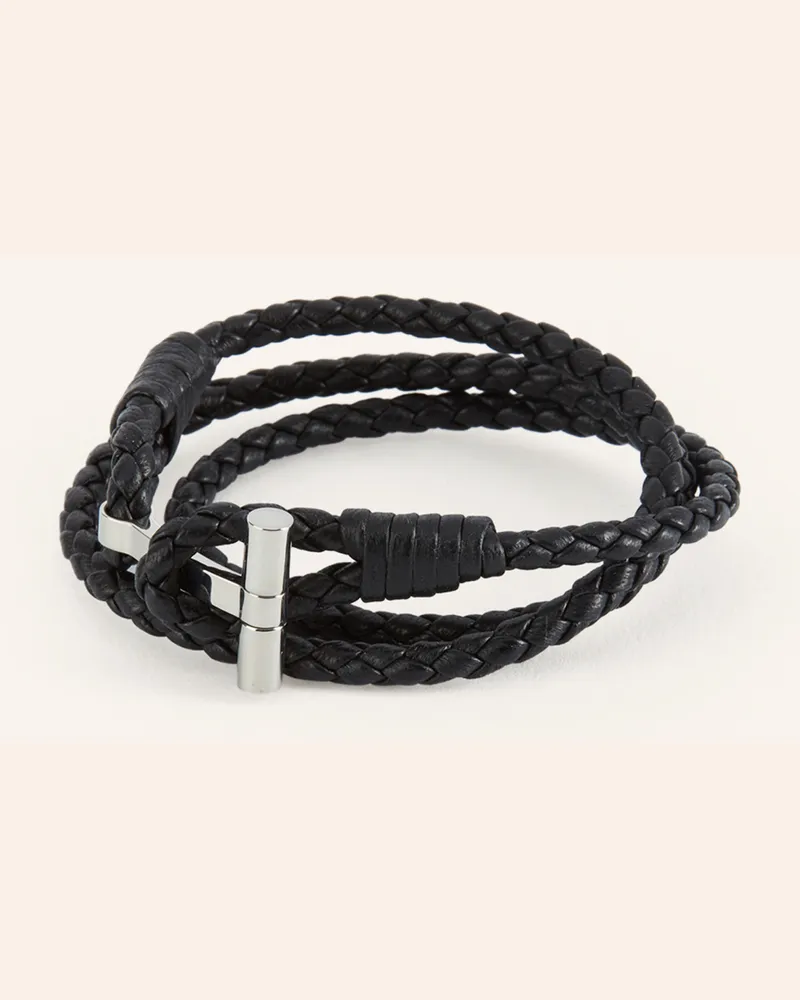 Tom Ford Lederarmband Schwarz