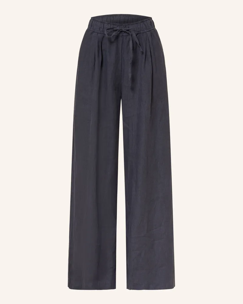 SoSUE Marlenehose Josy Aus Leinen blau Schwarz