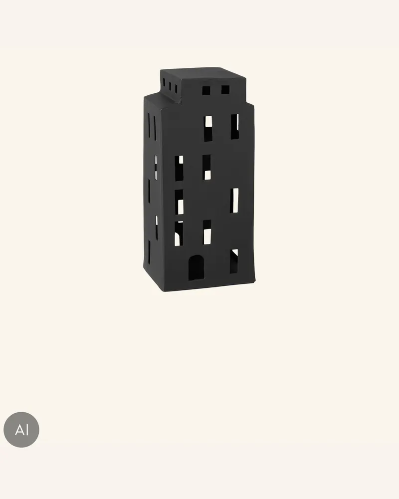 Villeroy & Boch Windlicht Haus Christmas Chic schwarz Schwarz