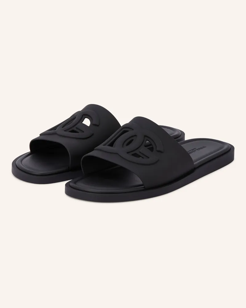 Dolce & Gabbana Pantoletten Mit Cut-Outs schwarz Schwarz