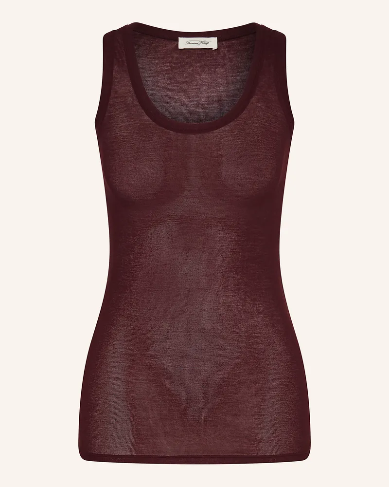 American Vintage Tanktop Dunkelrot