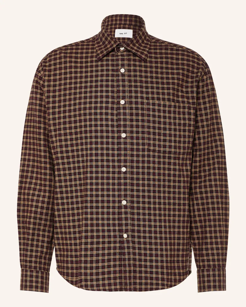 NN 07 Flanellhemd Deon Comfort Fit rot Dunkelrot