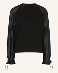 Marc Cain Longsleeve im Materialmix Schwarz