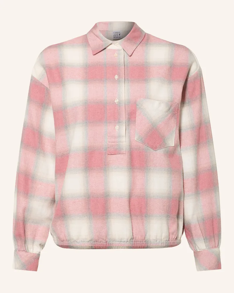 Emily van den Bergh Blusenshirt Aus Flanell rosa Creme