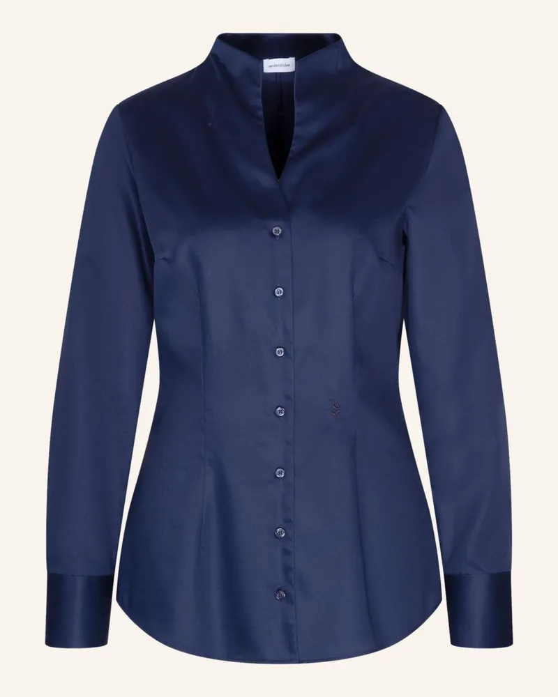 Seidensticker Kelchkragenbluse blau Dunkelblau