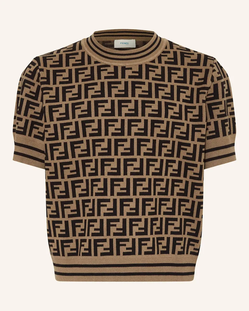 Fendi Strickshirt braun Schwarz