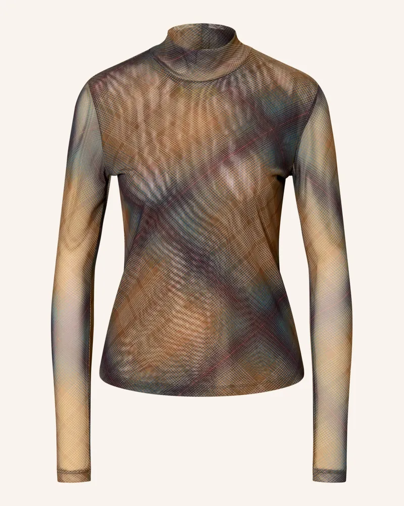 Riani Longsleeve Aus Mesh braun Cognac