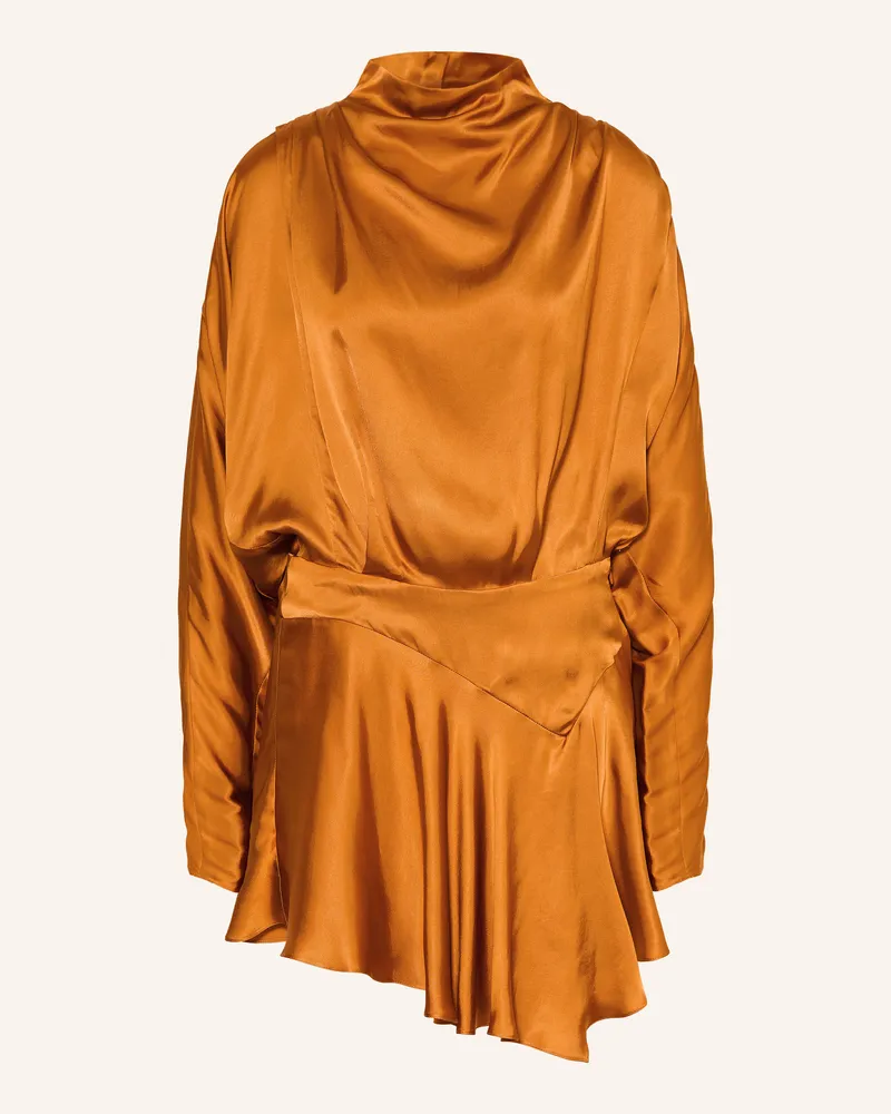Isabel Marant Satinkleid Neline braun Cognac