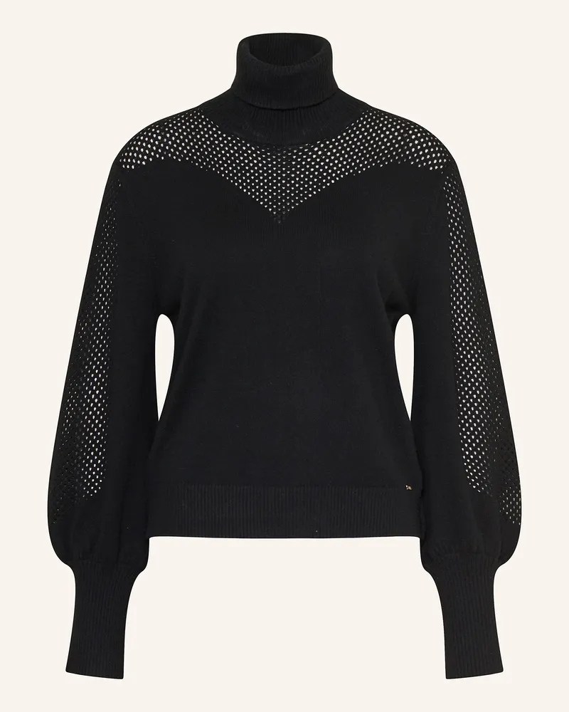 IVI Collection Rollkragenpullover Schwarz