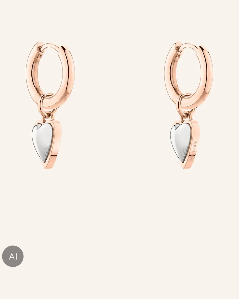 Liebeskind Creolen  Aus  Edelstahl rosegold Roségold