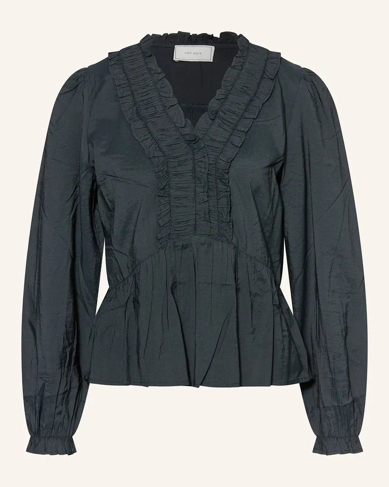 Neo Noir Blusenshirt MELFY mit Rüschen Dunkelblau
