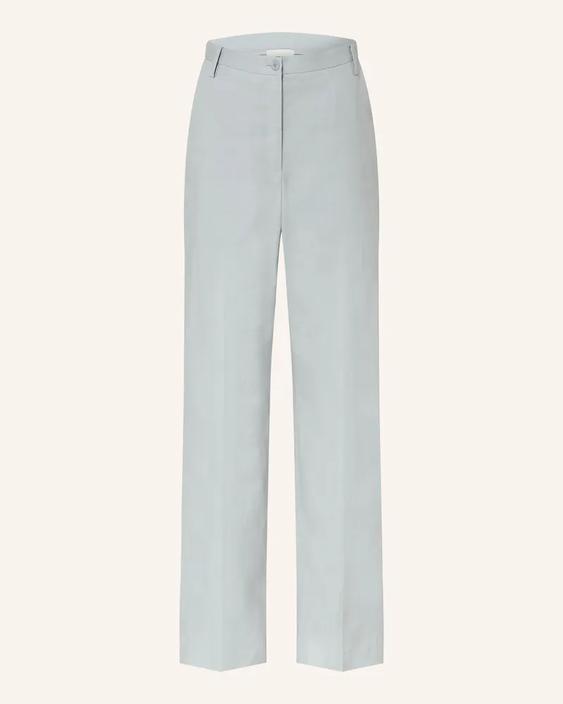 Claudie Pierlot Marlenehose mit Leinen Hellblau