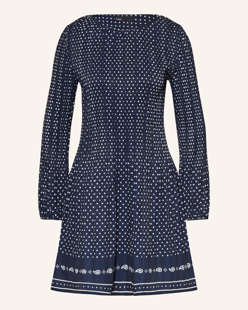 Maje Kleid mit Plissees Dunkelblau