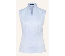 Bluse Modern Fit Ärmellos Kelchkragen