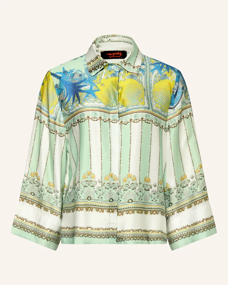 Miss Goodlife Hemdbluse Celestiel Aus Satin gruen Mint