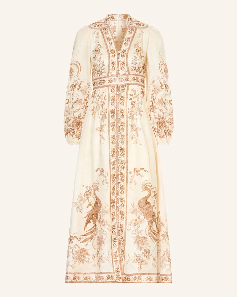 Zimmermann Leinenkleid Indra beige Creme