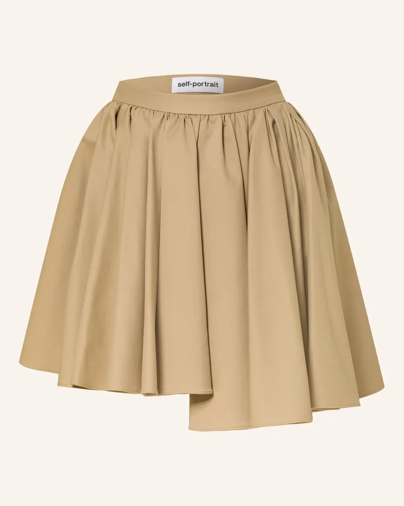 Self-Portrait Faltenrock Hellbraun