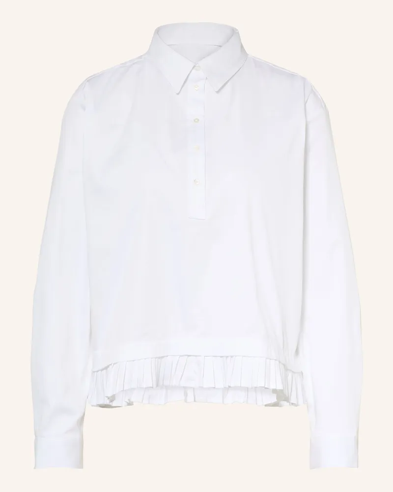 tonno e panna Hemdbluse Mit Plissees weiss Weiss