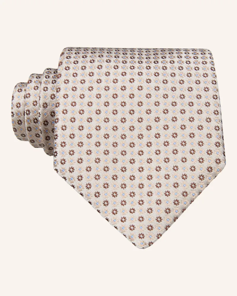 HUGO BOSS Krawatte weiss Creme