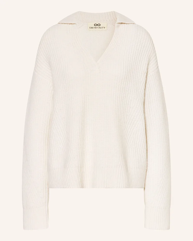 SMINFINITY Cashmere-Pullover Weiss