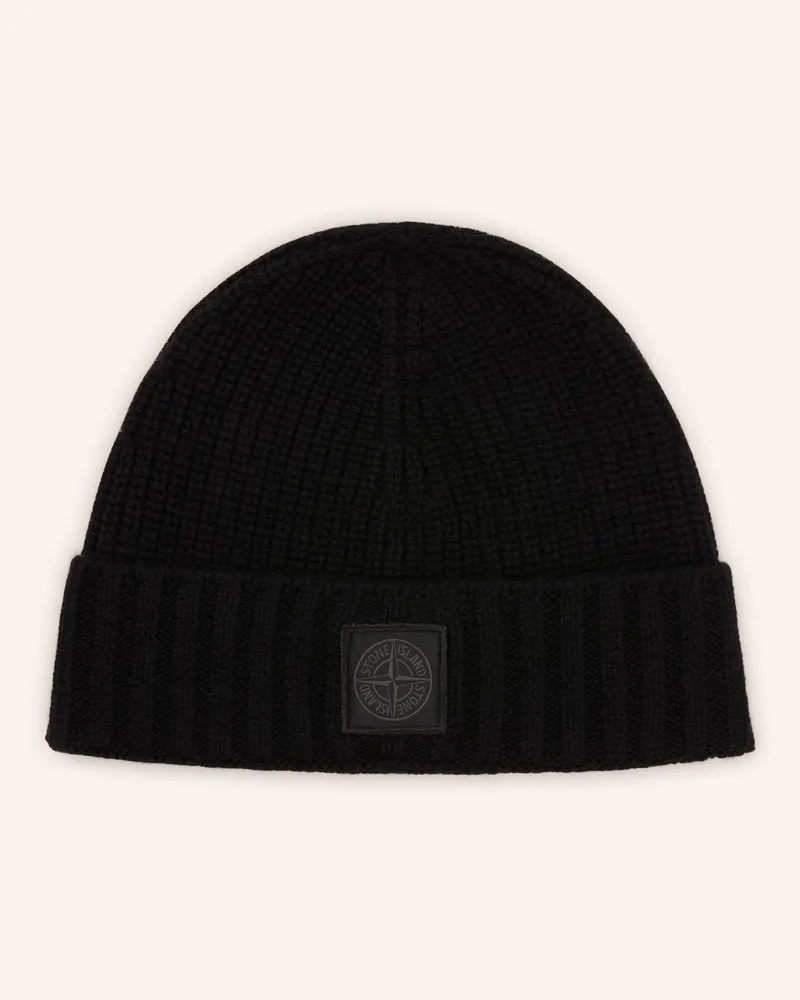Stone Island Cashmere-Mütze Ghost schwarz Schwarz