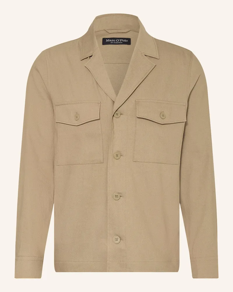 Marc O'Polo Overshirt mit Leinen Grau