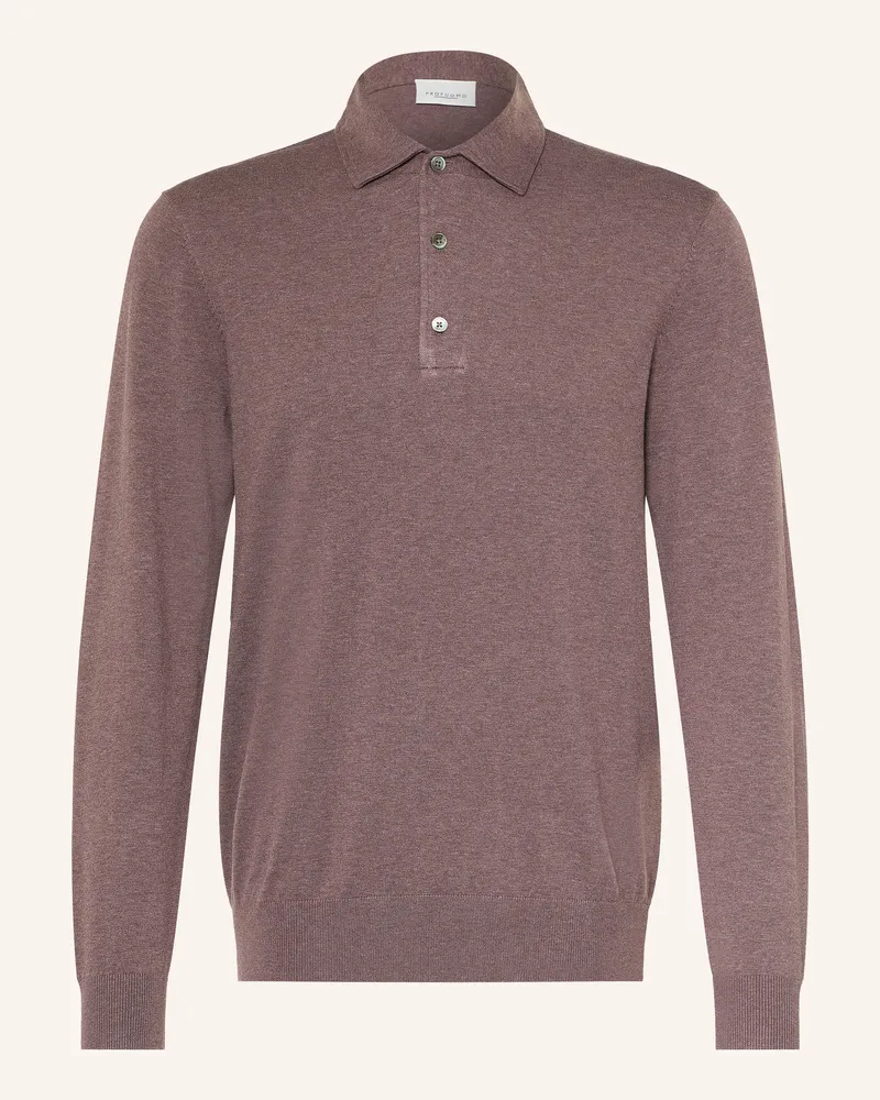 Profuomo Strick-Poloshirt lila Lila