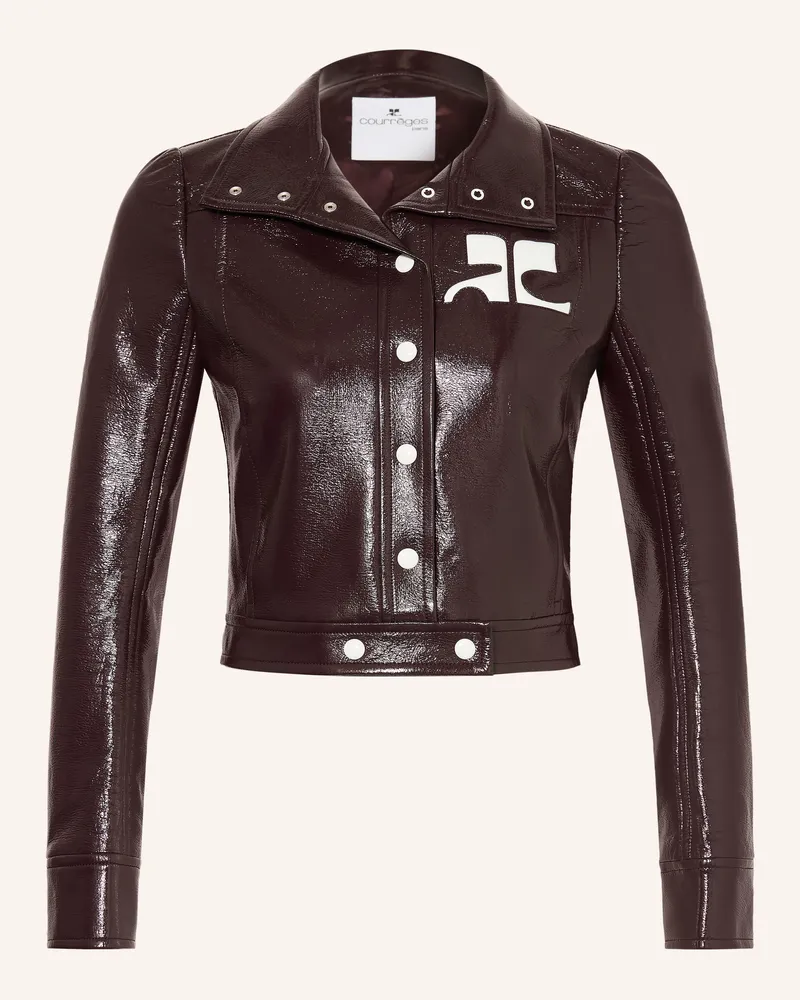 Courrèges Cropped-Jacke rot Dunkelrot