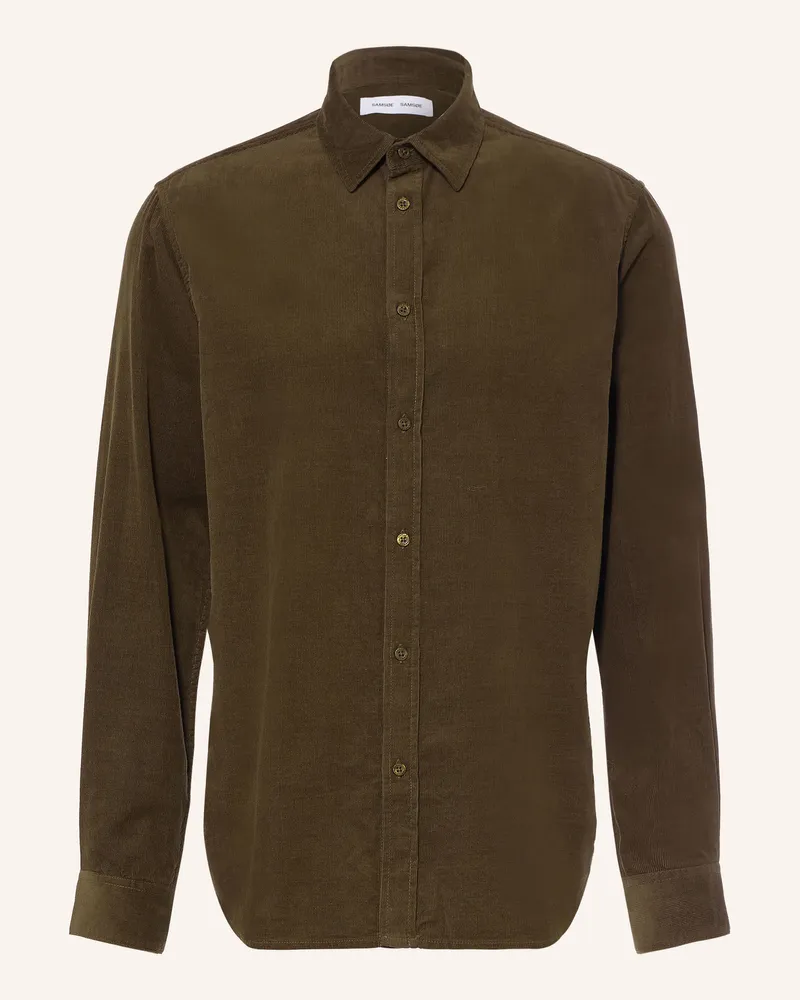 Samsøe & Samsøe Cordhemd Saliam Comfort Fit gruen Khaki