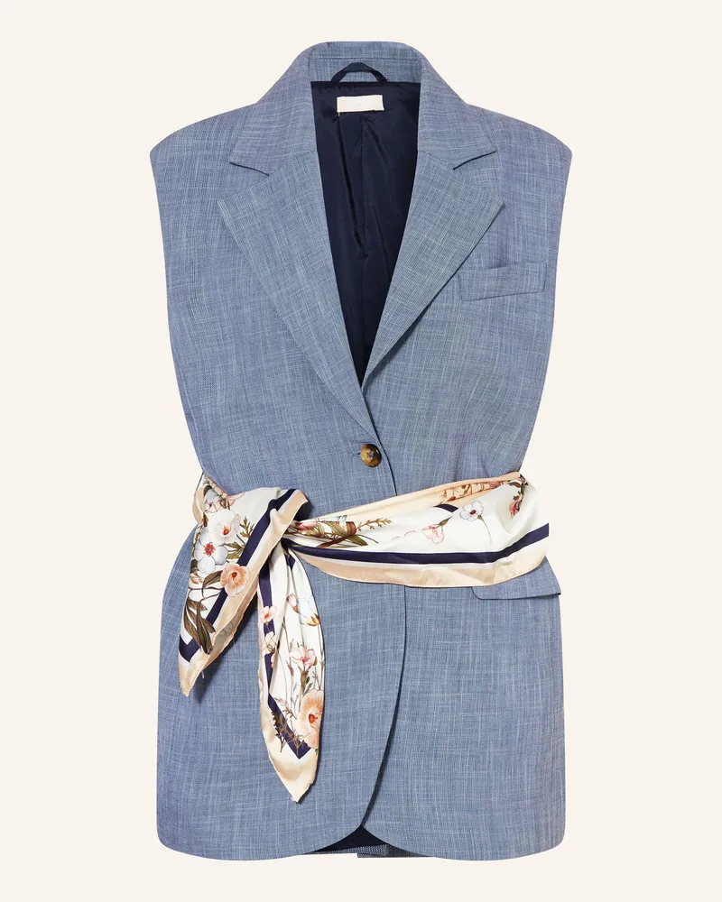 Liu Jo Blazerweste Mit Abnehmbarem Tuch blau Hellblau