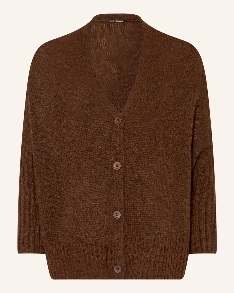 Luisa Cerano Strickjacke Mit Alpaka braun Dunkelbraun