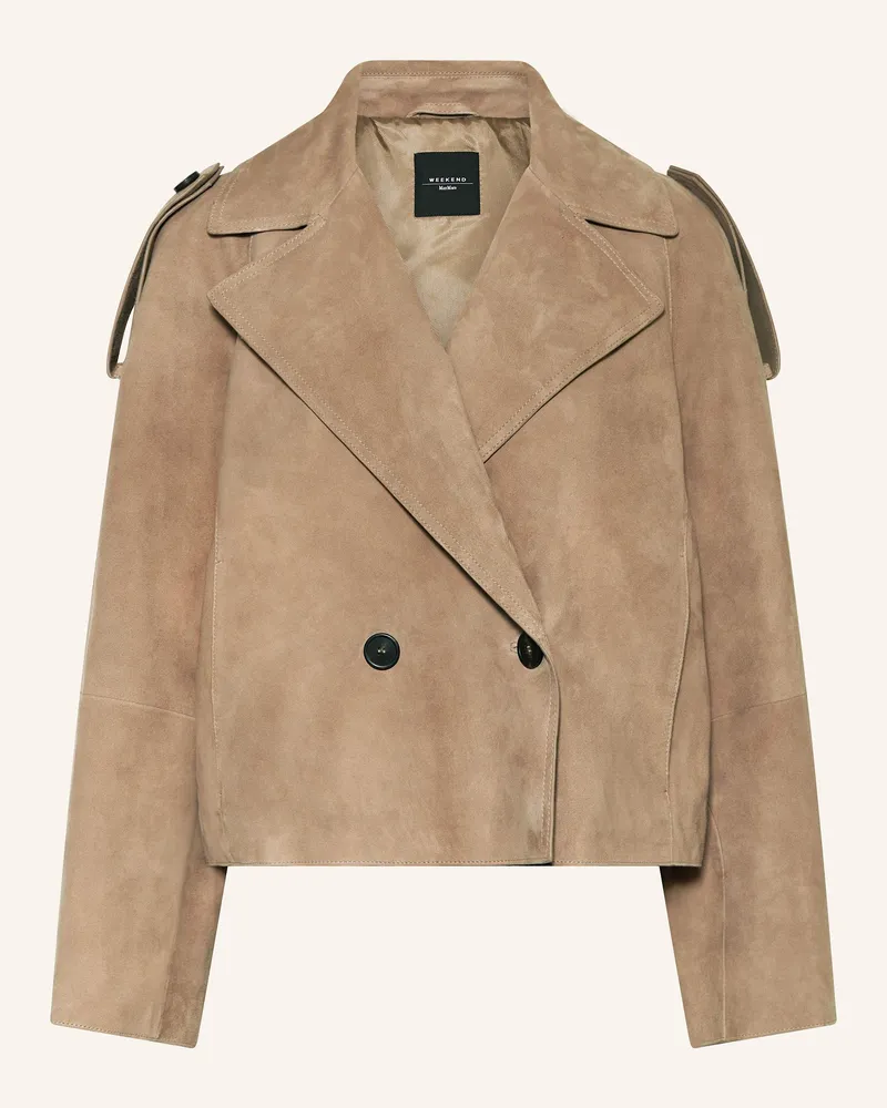Max Mara Lederjacke MAGA Beige