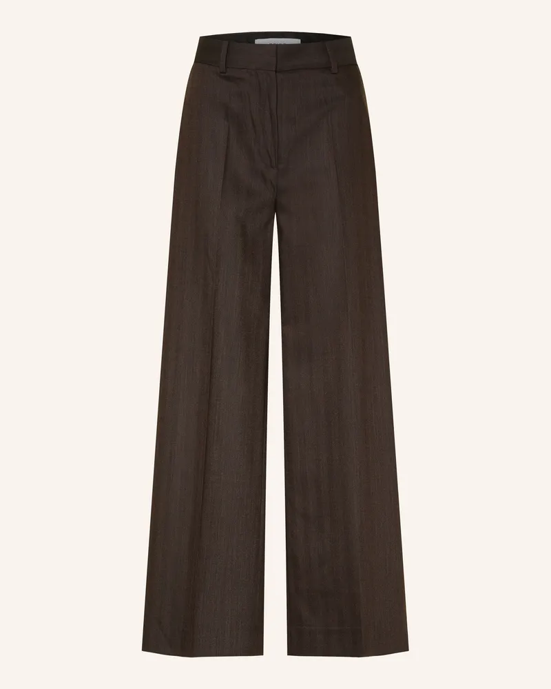Reiss Marlenehose Dawson braun Dunkelbraun