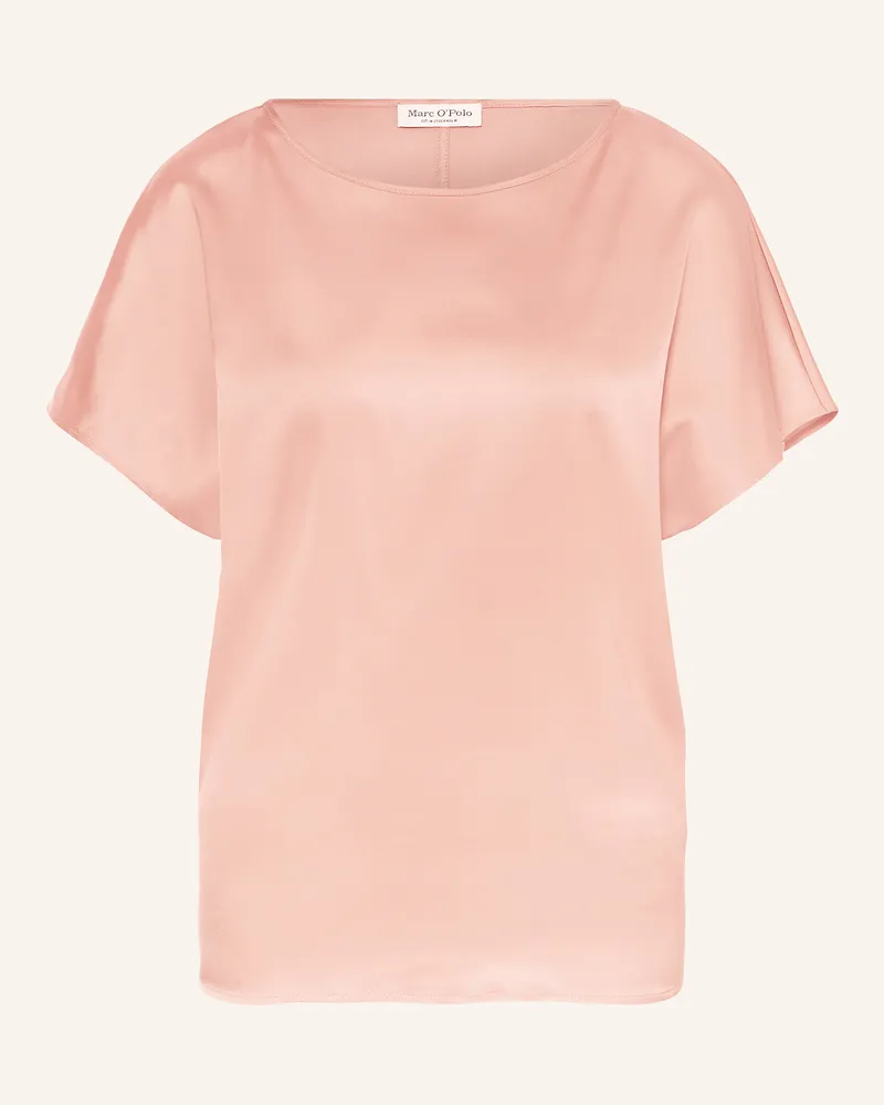 Marc O'Polo Blusenshirt aus Satin Hellorange