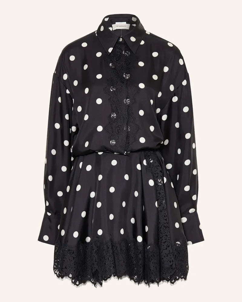 SPORTMAX Wickelkleid Bosso Aus Seide Mit Spitze schwarz Schwarz