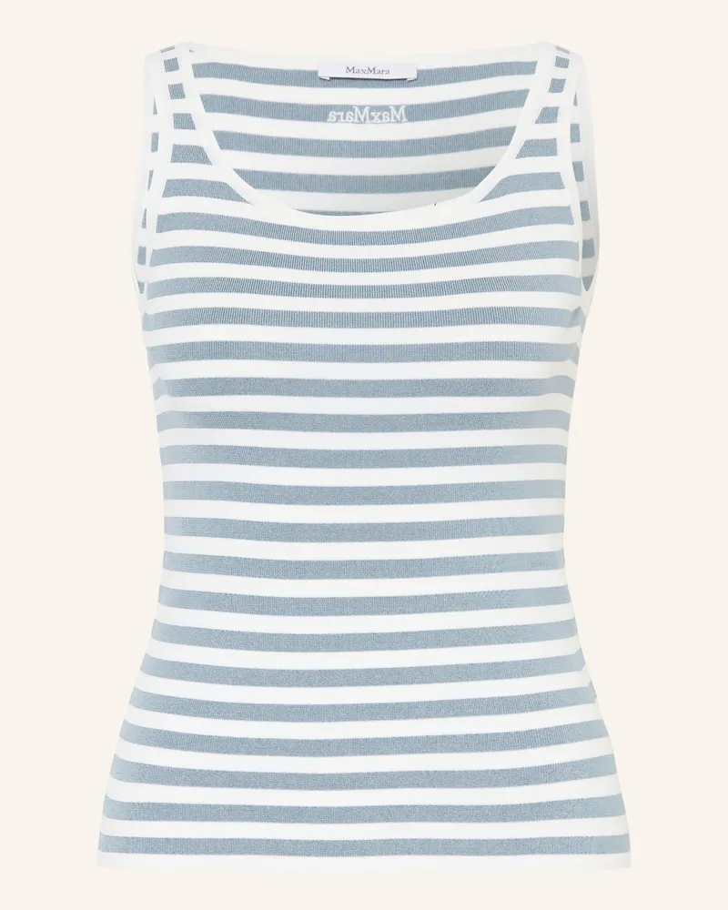 Max Mara Stricktop Cippo blau Weiss